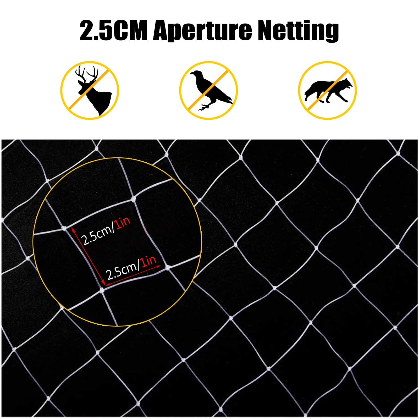 ZJMAMA Rete Protezione Rete per Uccelli da Giardino, Reti Barriera in Nylon Bianco per Protezione di Piante Coltivate Arboree, Rete per Pollame per Il Controllo degli Animali