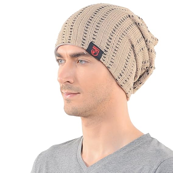 Knit Skull Cap Winter Khaki Hat B764 