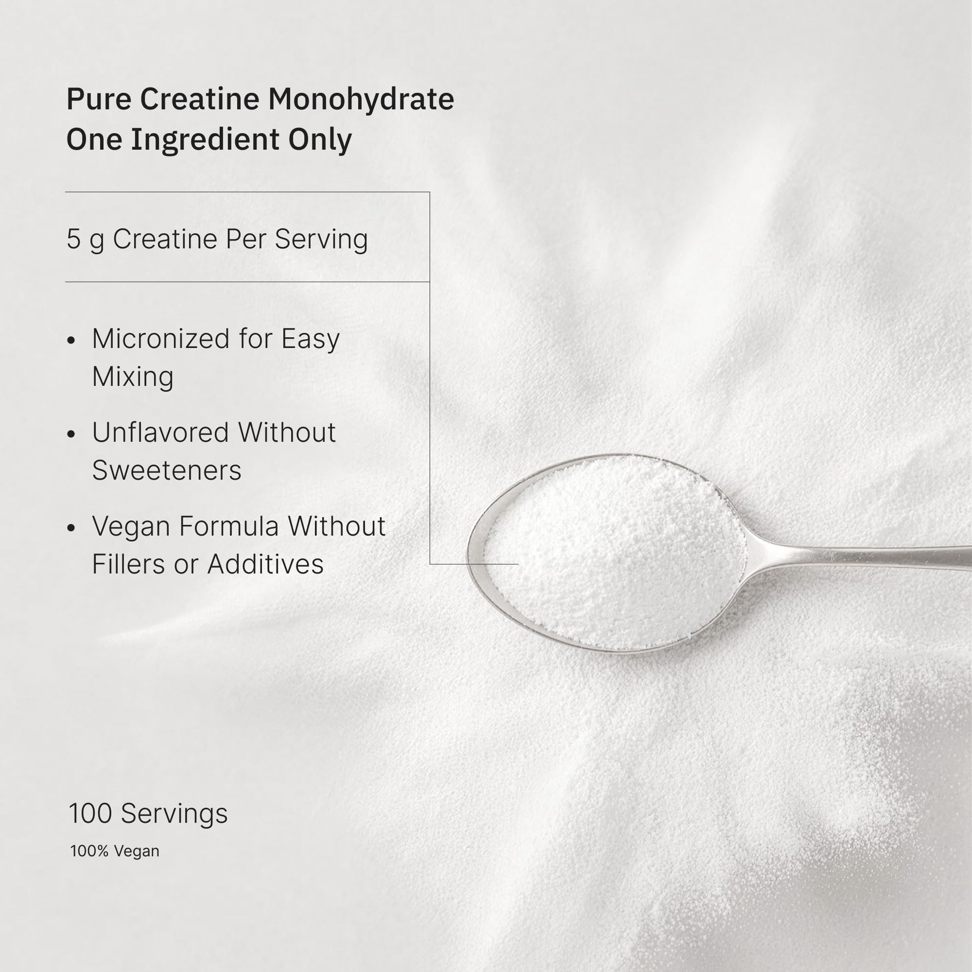 Creatine Monohydrate Powder, 1.1 lb (100 Servings), Unflavored — Amazon image 2