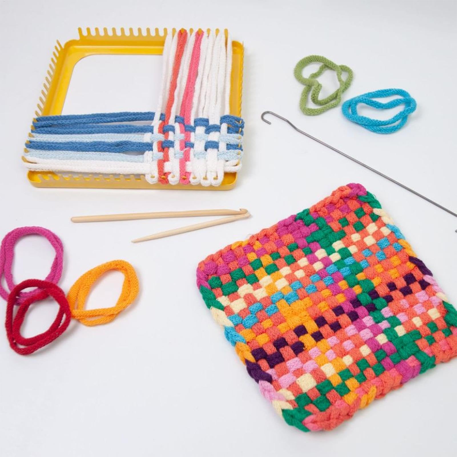 Weaving Loom Beginner Knitting Kit Pot Holder Loom Knitting Kits Arts