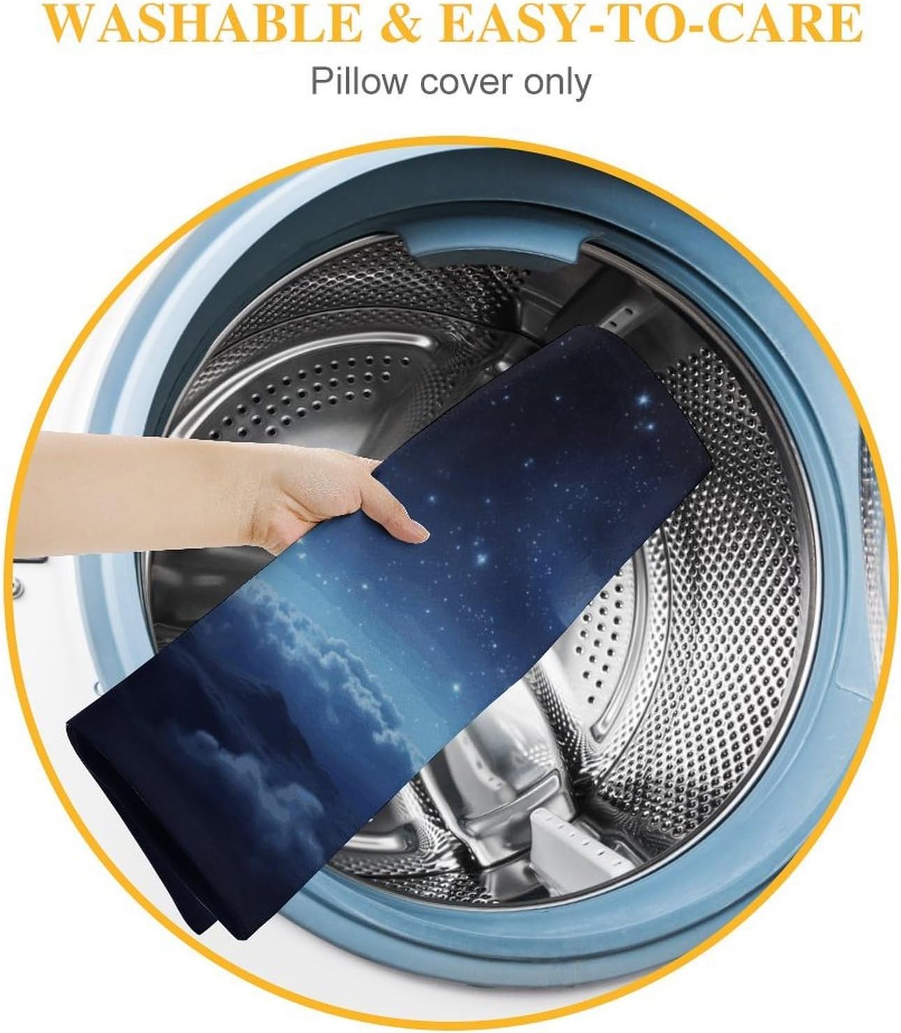 Moon Starry Pillow Cover Square Pillow Case image 4