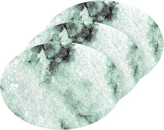 Coikll Turquoise Marble Texture Kitchen Sponges Cleaning Odor Free Non Scratch Dish Sponge for Cleaning Dishes Bathroom - 3 PCS