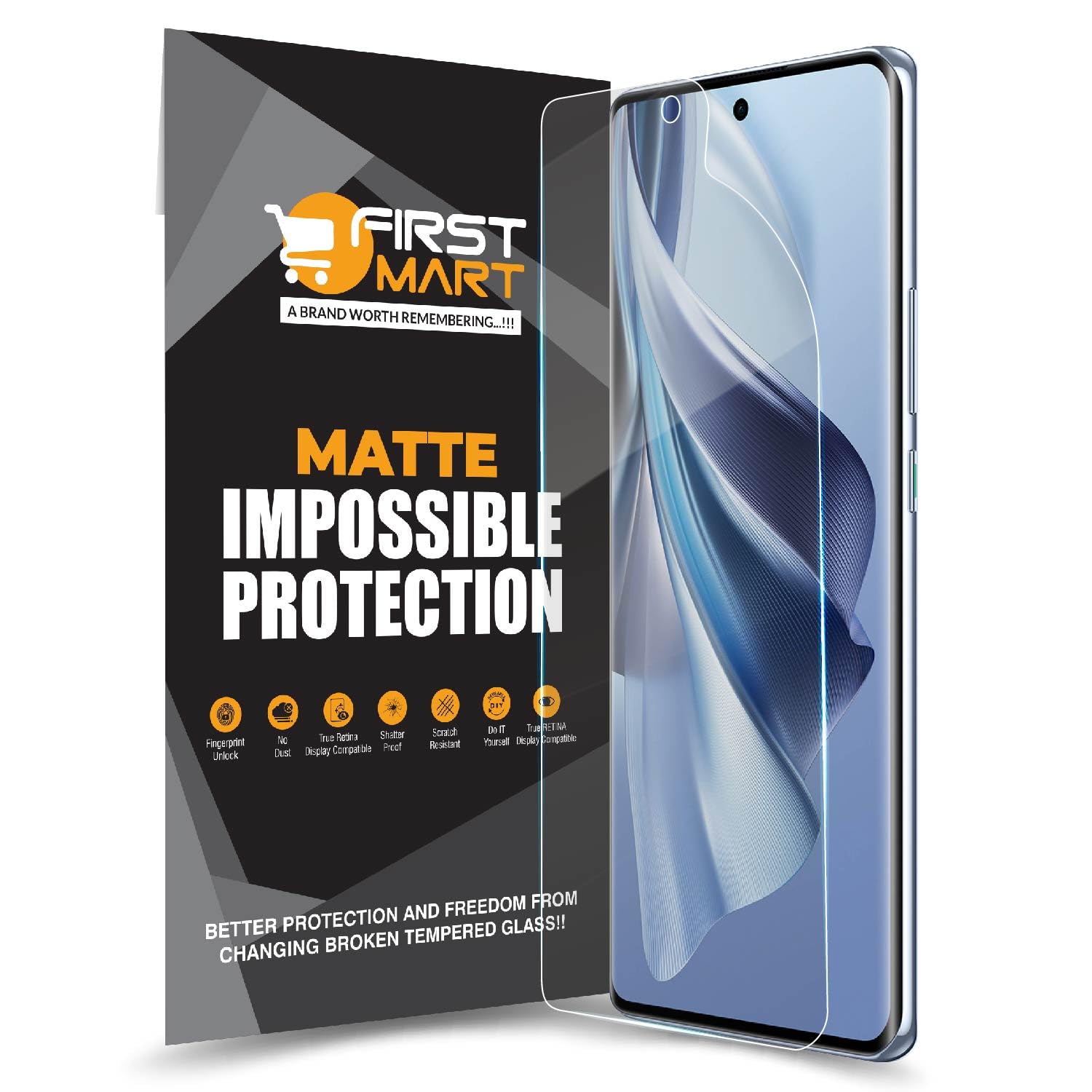 FIRST MART Screen Protector for Oppo Reno 10 5G | Matte 4 Layer Nano Fiber Unbreakable Membrane Protection, Case Friendly Full Edge to Edge Screen Coverage & Installation Kit (B0CGR4XYSD) Amazon Price History, Amazon Price Tracker