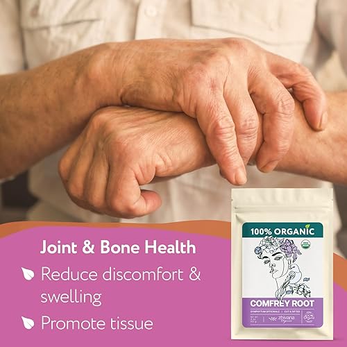 Miniatura 4 de Raíz de Consuelda Orgánica (113 g) para la piel, huesos, músculos y ligamentos - Hierba de Consuelda (Symphytum Officinale) - Consuelda, Comfrey,