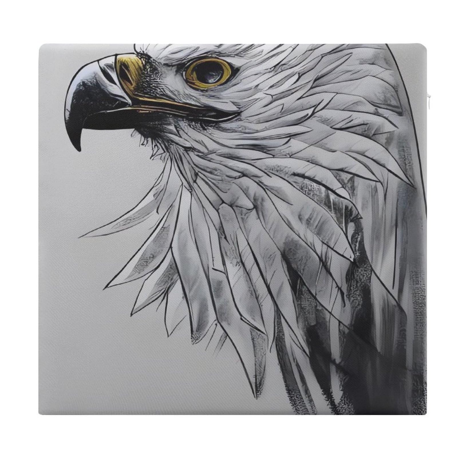 Adfgyerh Style Sketching An Eagle Cushions Memory Foam For Adults, Seat Cushion Chair Pads Soft, Square Pillows For Dining, Kitchen, Office, Patio Chairs