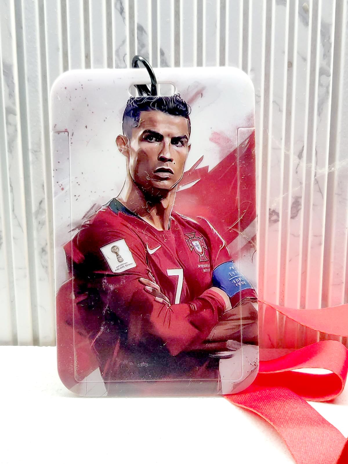 Ronaldo Fan ID Card with Premium Lanyard | Red Card | Football ID Card 2