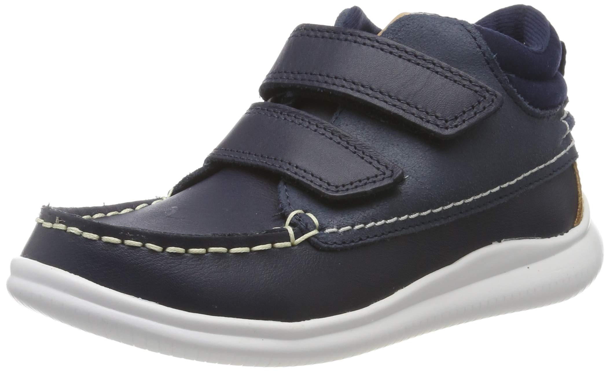 Clarks Cloud Tuktu T, Boys’ Hi-Top Trainers, Blue (Navy Leather Navy Leather), 4.5 Child UK (20.5 EU)