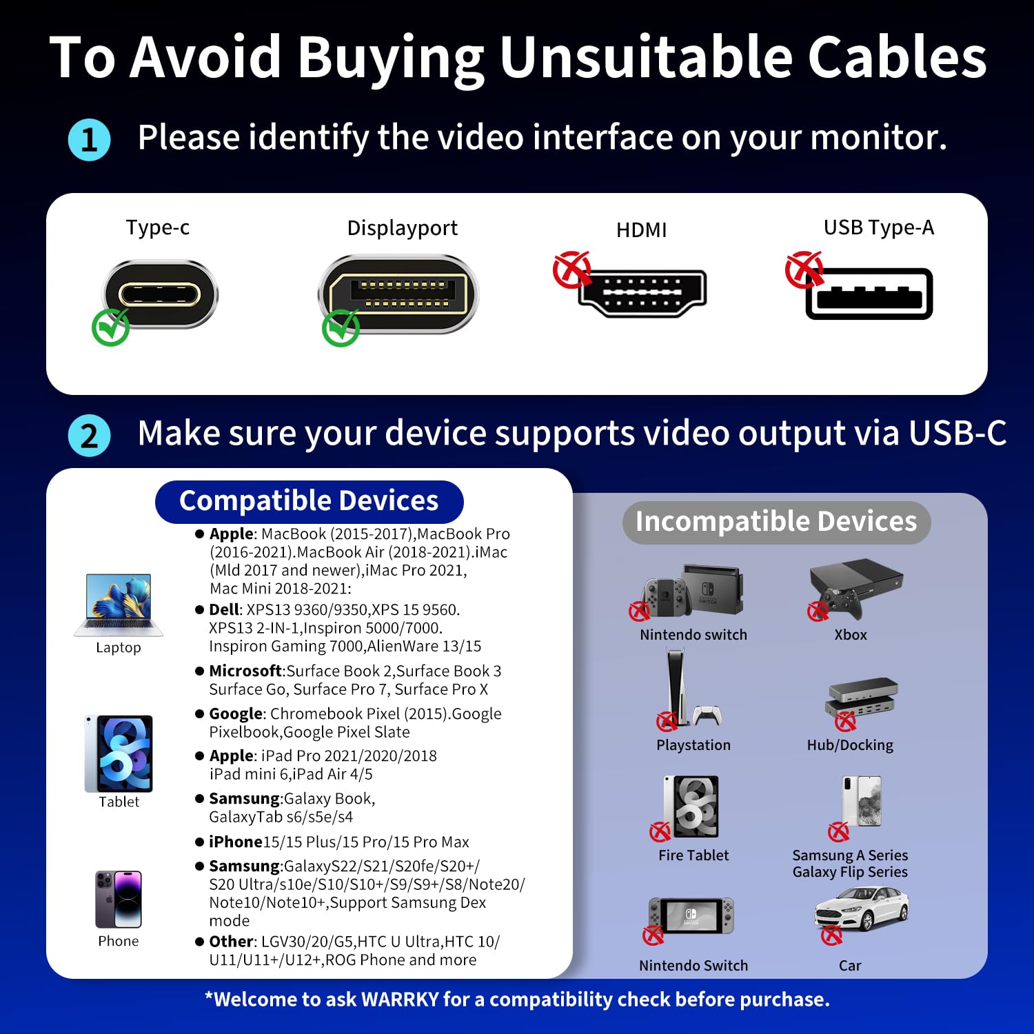 Cavo da USB C a DisplayPort 2.1, 3 m, 16 K a 30 Hz, 8 K a 120 Hz, 4 K a 240 Hz, 40 Gbps ad alta velocità da tipo C a DisplayPort, cavo da USB-C a DP per Thunderbolt 3/4/5, iPhone 16/15, Galaxy S24