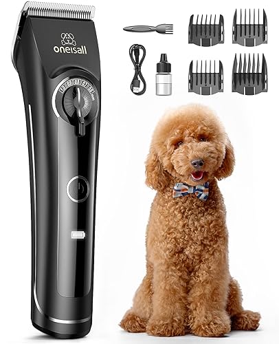 oneisall Dog Clippers for Grooming Doodles Poodles Thick Curly Hair,Low