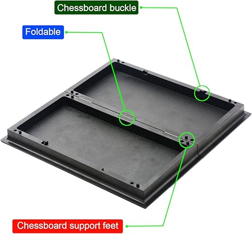 Miniatura 6 de Juego de ajedrez magnético de viaje con tablero de ajedrez plegable y 2 reinas adicionales y bolsa de conveniencia, juguetes educativos para niños y