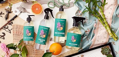 Miniatura 6 de Caldrea Ambientador en aerosol de lino y habitación, hecho con aceites esenciales de cáscara de naranja y flor de ylang ylang, derivados de plantas