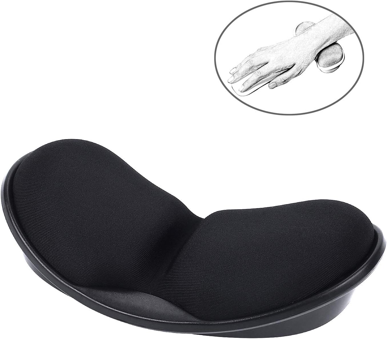 Megade Mouse Wrist Rest, Memory Foam Mouse Pad Mat Keyboard Wrist Rest Support for Office Computer Laptop & Mac - Durable & Comfortable & Lightweight for Easy Typing & Pain Relief