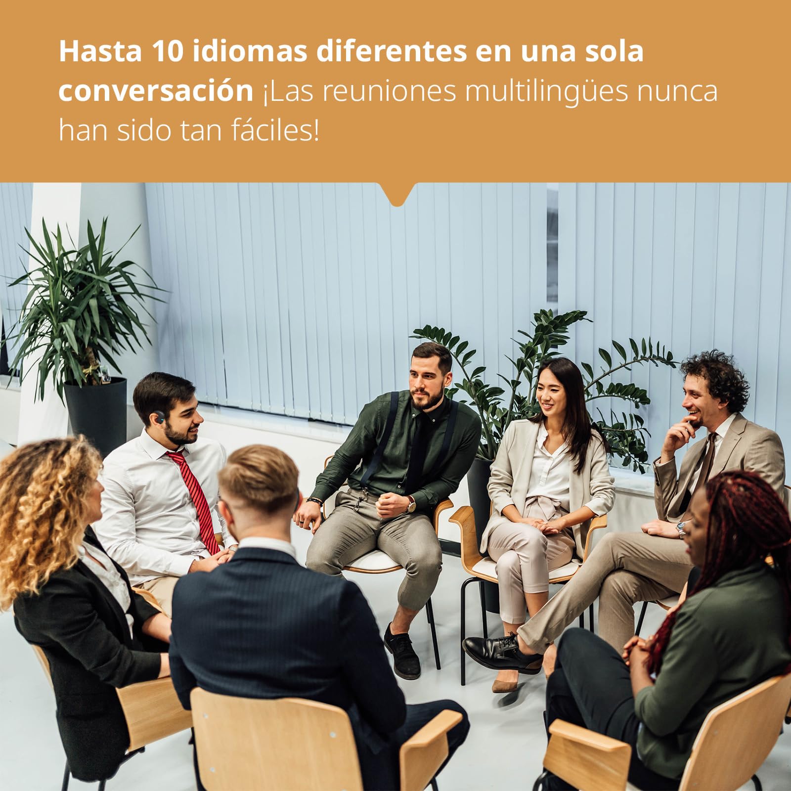 Vasco E1 Traductor/Auriculares Traductores con Más De 50 Idiomas | Traducción manos libres | Diseño higiénico supraaural | Ideal para reuniones y viajes | Funciona con una aplicación gratuita