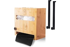 2 in 1 Grocery Bag & Trash Bag Dispenser Bamboo