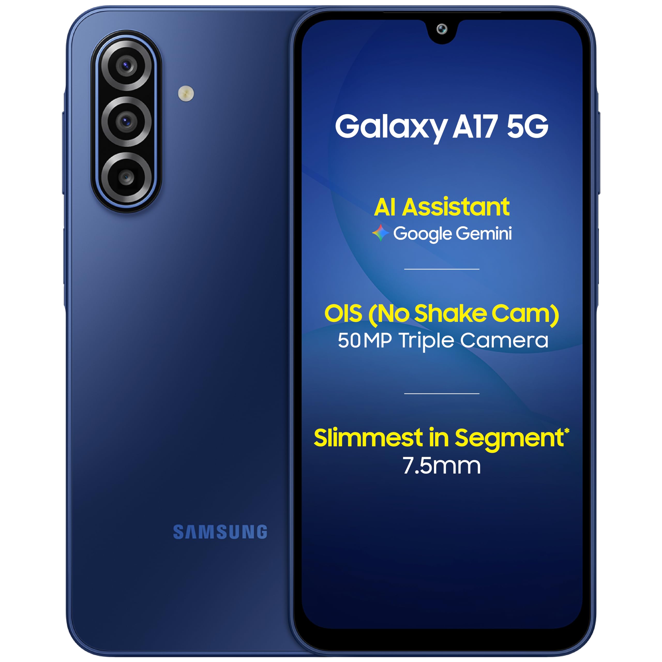 Samsung Galaxy A17 5G (Blue, 8GB RAM, 128GB Storage) | 50 MP No Shake Camera | Gemini Live | Circle to Search | Super AMOLED | Corning Gorilla Glass Victus | 7.5mm Sleek | AI-image-9