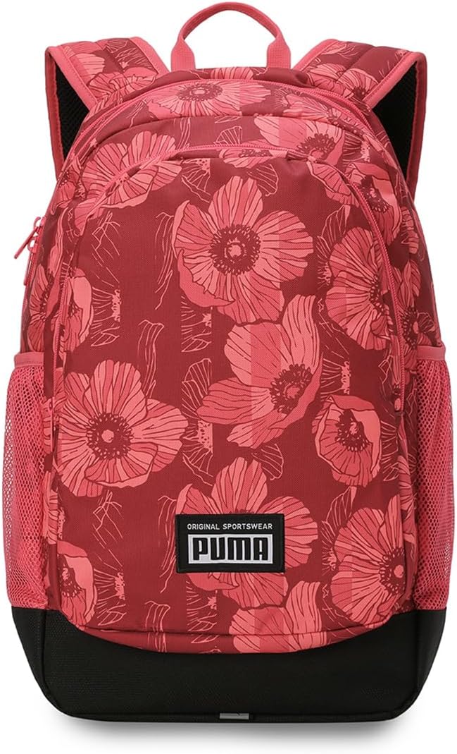 PUMA School Bag Academy Backpack Unisex (1, Intense Red-Floral AOP, 29L)