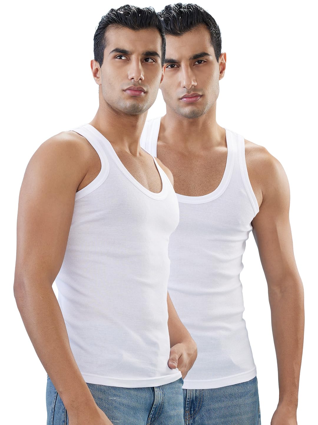 hint Mens Innerwear Vests | Pack of 2 Duro RN| 100% Cotton | Soft Feel & Breathable Comfort |-picture-46