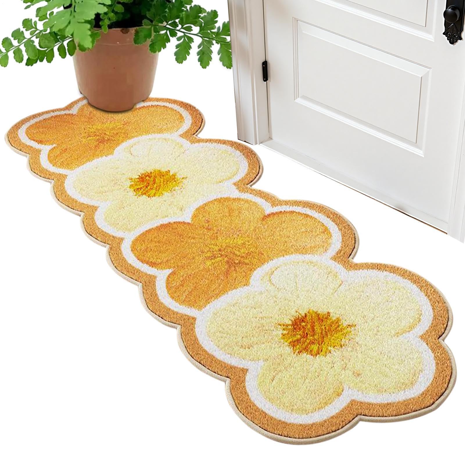 Alfombra de baño absorbente 120x50cm tapete de cocina lavable antideslizante para hogar