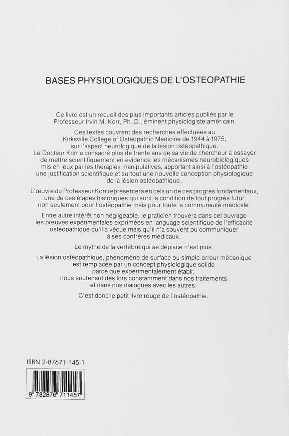 Bases physiologiques de l'ostéopathie