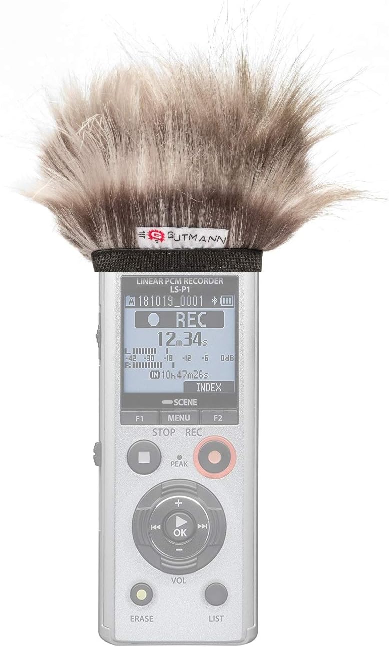 Gutmann Microphone Fur Windscreen Windshield for Olympus LS-P1 / LS-P2 / LS-P4 KOALA | Made in Germany