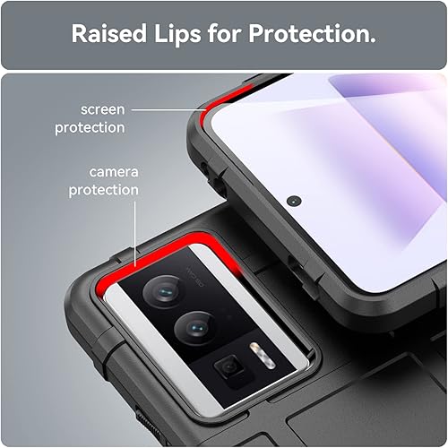 Miniatura 6 de Ysnzaq Funda resistente de grado militar para Xiaomi Redmi K60K60 Pro, ultra delgada suave TPU a prueba de golpes cubierta protectora del teléfono
