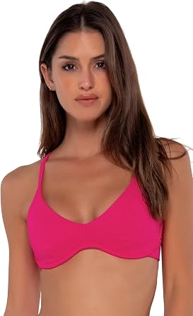 Sunsets Brooke U-Wire Womens Swimsuit Bikini Top with Removable Cups