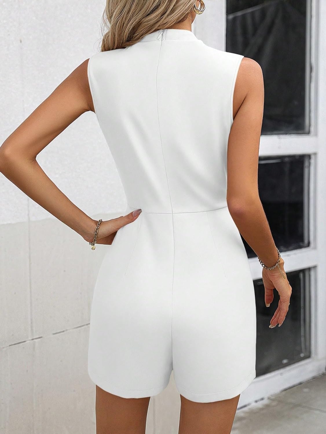 Rompers for Women Summer 2026 Solid Sleeveless Romper