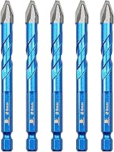 BRSCHNITT Dry Drill Bit Set – Eccentric Drill Bit with Quick Change Hexagonal Shank for Plastic Tiles Porcelain Tiles Ceramic Marble Material 5 Pieces (8 mm)