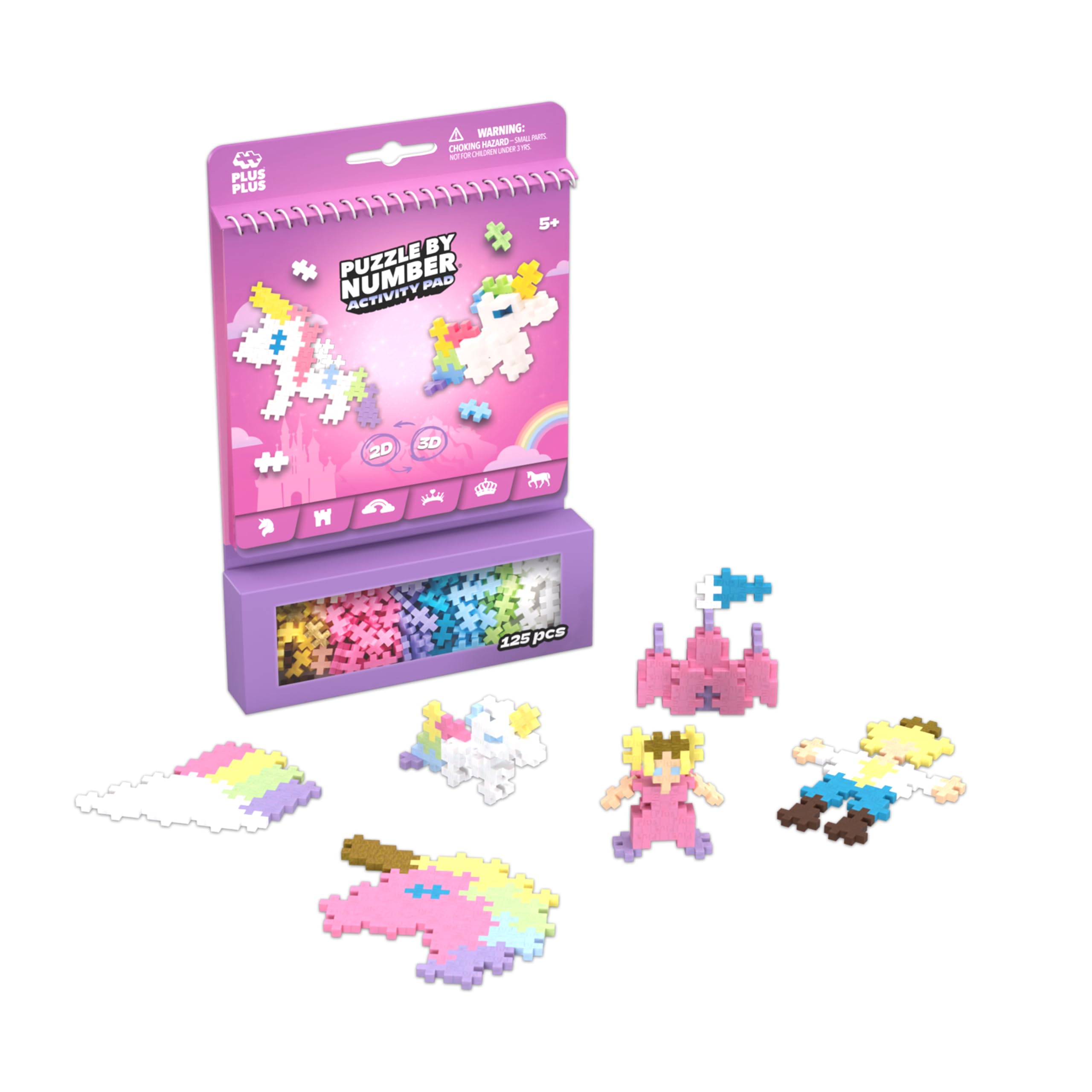 PLUS PLUS Travel Toys, Building Blocks Puzzle Play, Ideal Train, Car
