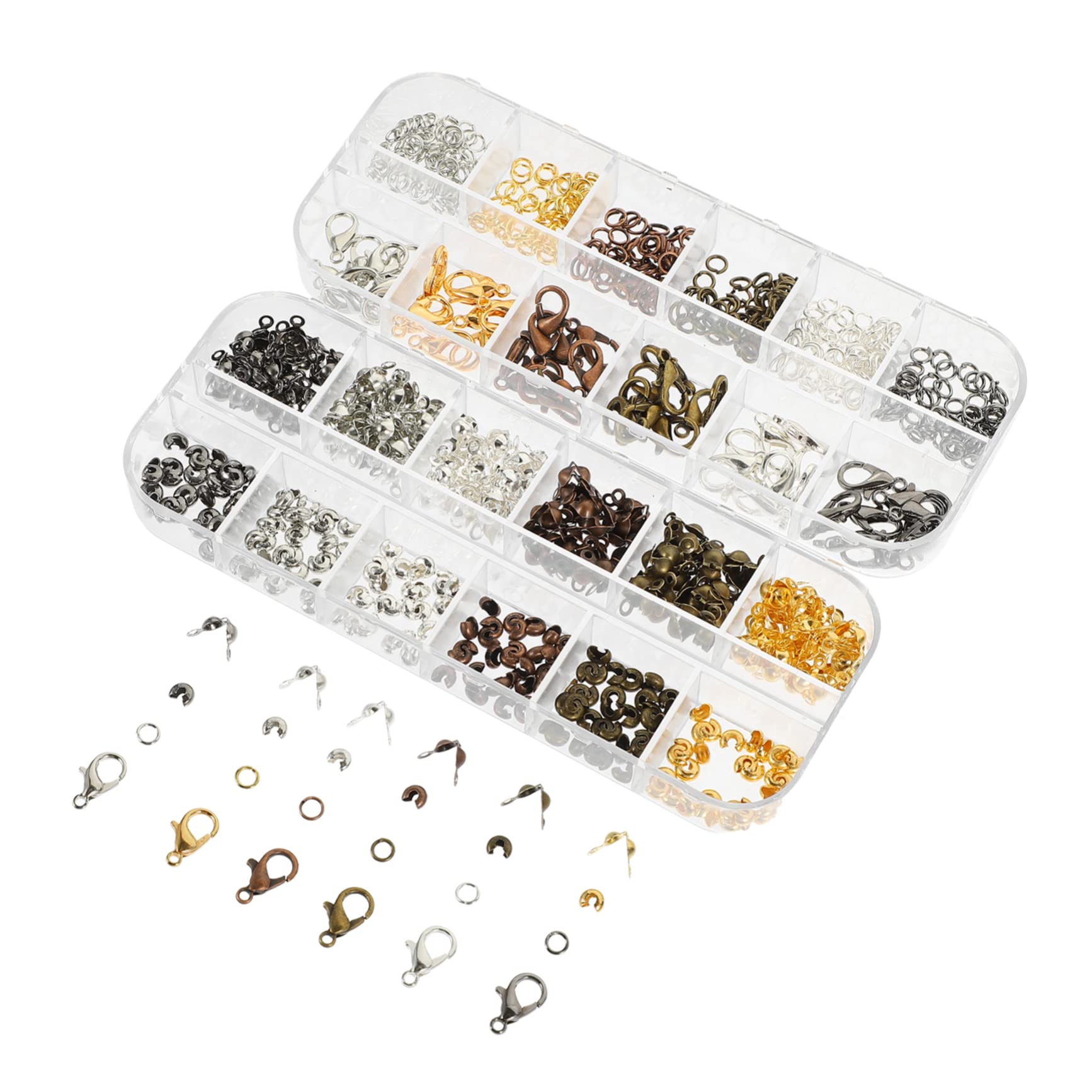 Operitacx 2346piezas Anillas Abiertas y Broches De Langosta Para Bisutería Accesorios De Joyería Para y Pulseras