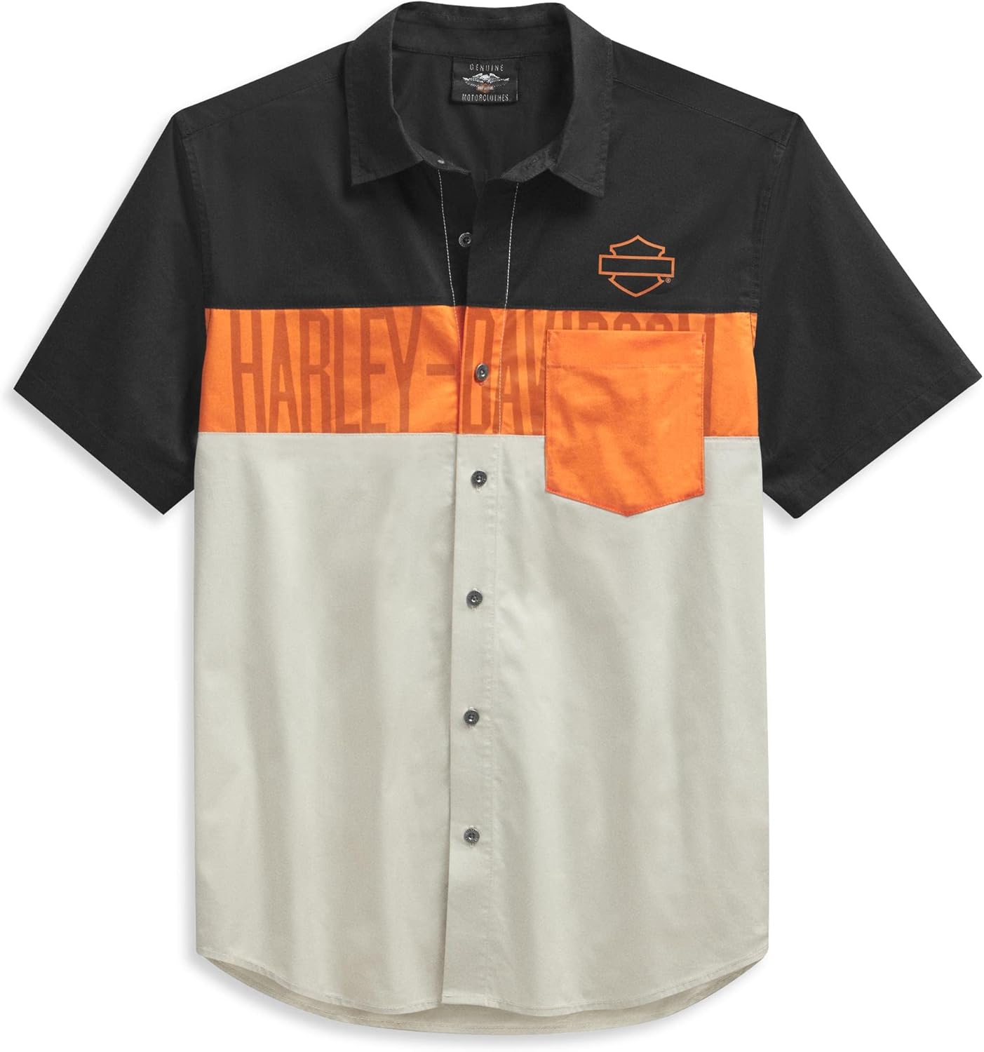 Harley-Davidson® Men's Colorblock Pocket Logo Shirt - 99028-21VM
