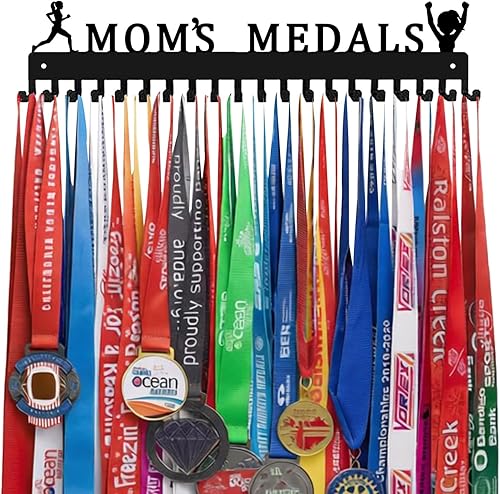 Miniatura 19 de Soporte para medallas – She Believed She Could She Did – Soporte personalizado para medallas para corredor de carreras deportivas, placa de metal