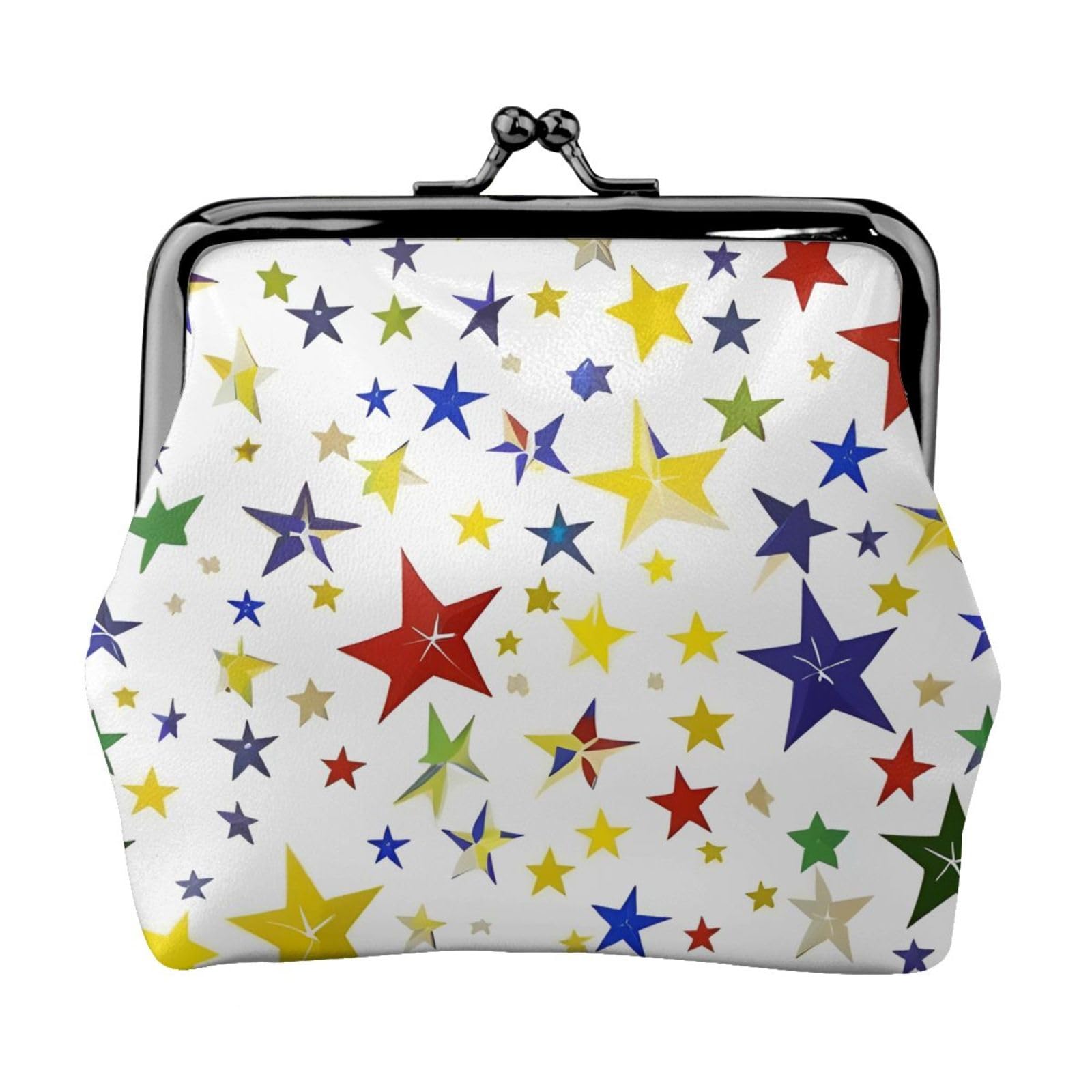 Stars Eastern Stars Print Women'S Kiss Lock Coin Pouch, Mini Wallet For Cards And Lipstick, Soft Compact Purse