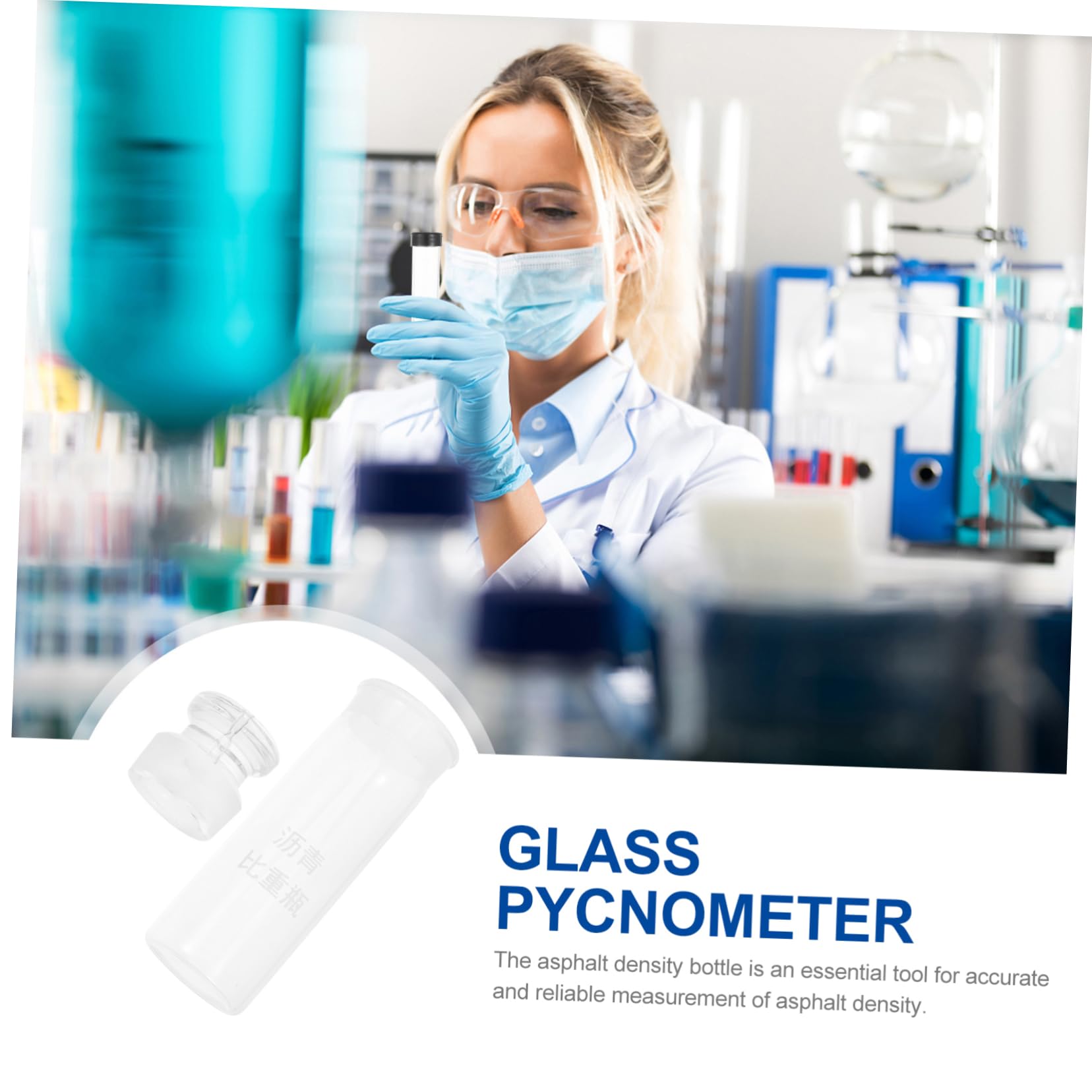 iplusmile 4 Stück Asphaltpyknometer Asphaltdichteflasche Glasflasche für Asphaltdichte Laborglasbehälter für Asphaltdichte Reagenzien-Aufbewahrungsflasche Labor-Glaspyknometer Reagenzflasche