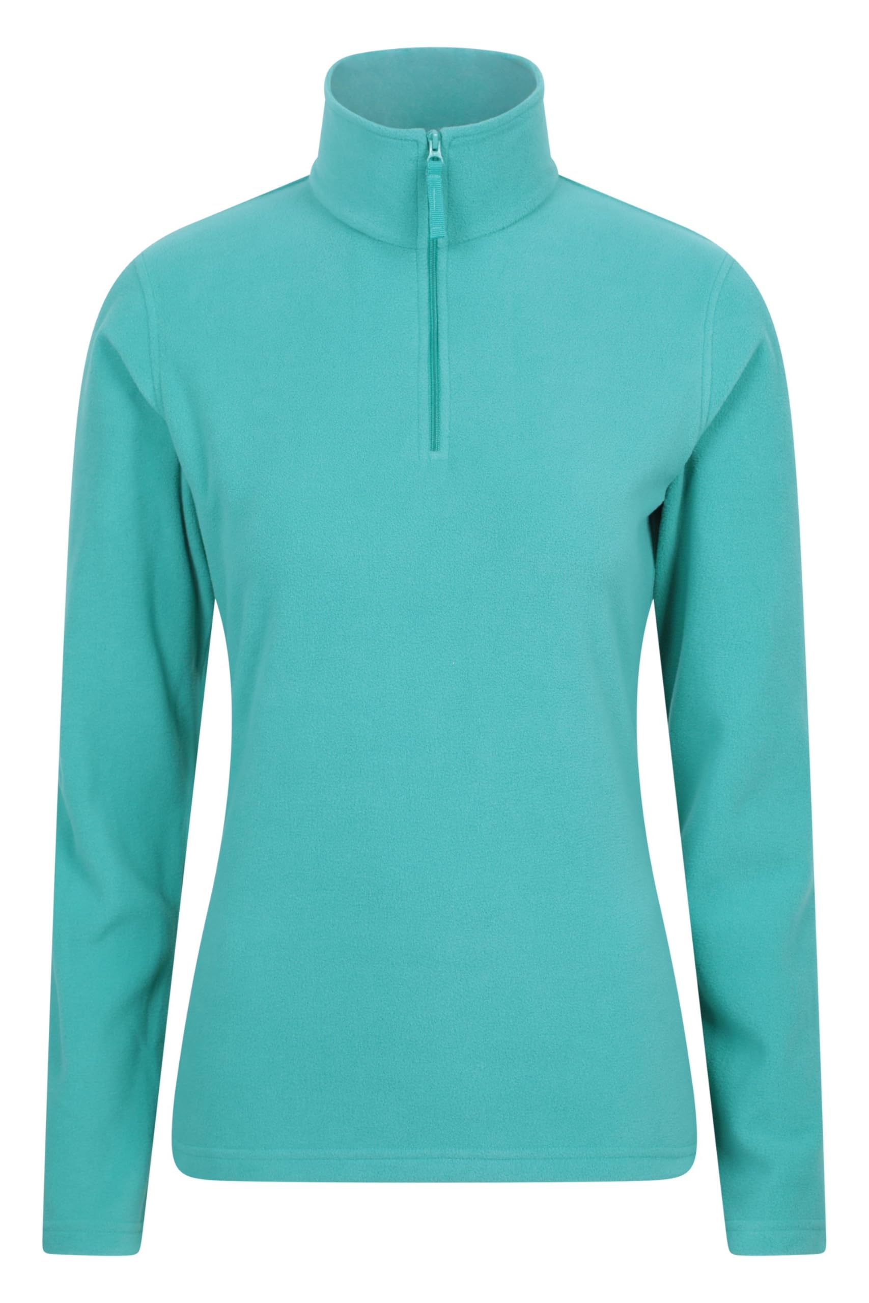 Mountain Warehouse Women's Teal Camber Half Zip Fleece - Lightweight, Warm & Cosy Half Zip Sweatshirt Top - Best For Camping, Outdoors, Travelling & Hiking Xxs
