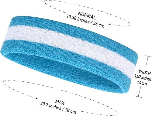 Miniatura 4 de ONUPGO Juego de bandas para el sudor para niños pequeños, banda atlética de algodón para el sudor para niños, jóvenes y bebés (1 diadema + 2