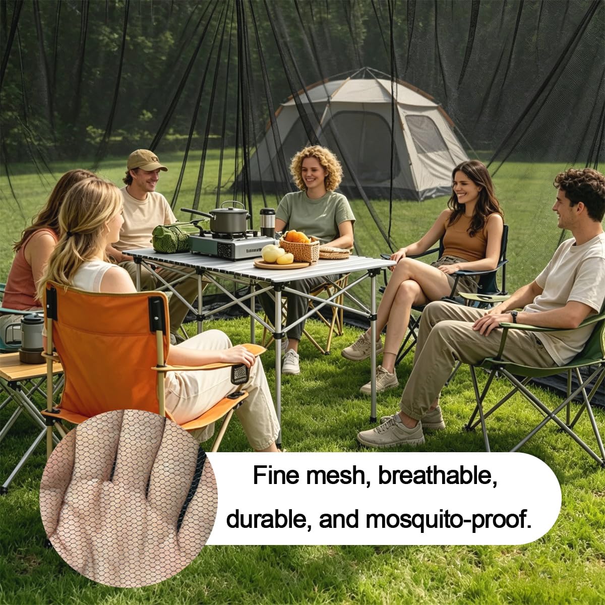 Tenda Zanzariera XXL per Esterni 300x500x250 cm, Zanzariera Letto Matrimoniale Quadrata, Rete Antinsetti 220 Mesh