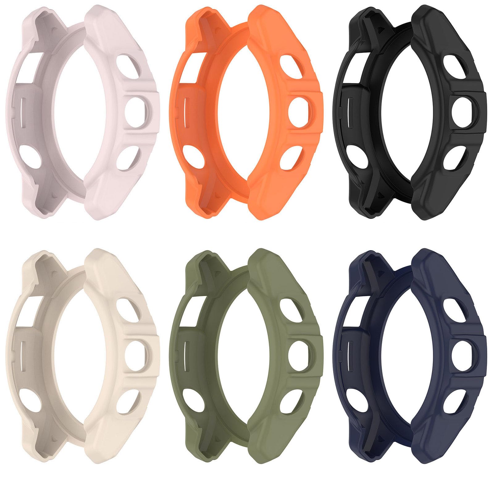 Cover In Silicone Per Garmin Fenix 7 Pro / Epix Pro 47mm – Custodia Ultrasottile Antigraffio, Morbida E Trasparente (Nero) - 3