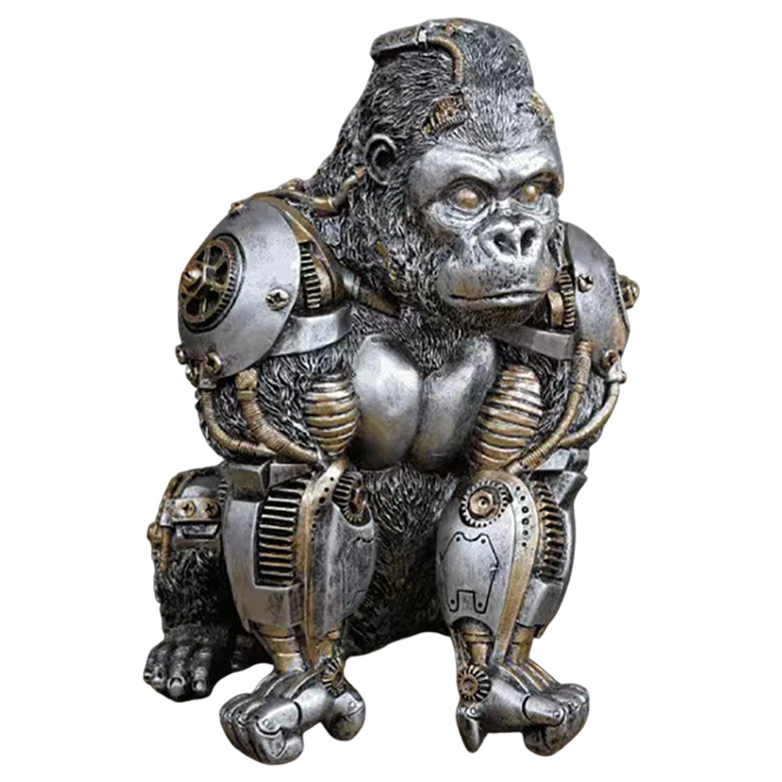 Statue Steampunk de 28 cm en résine avec engrenages mécaniques