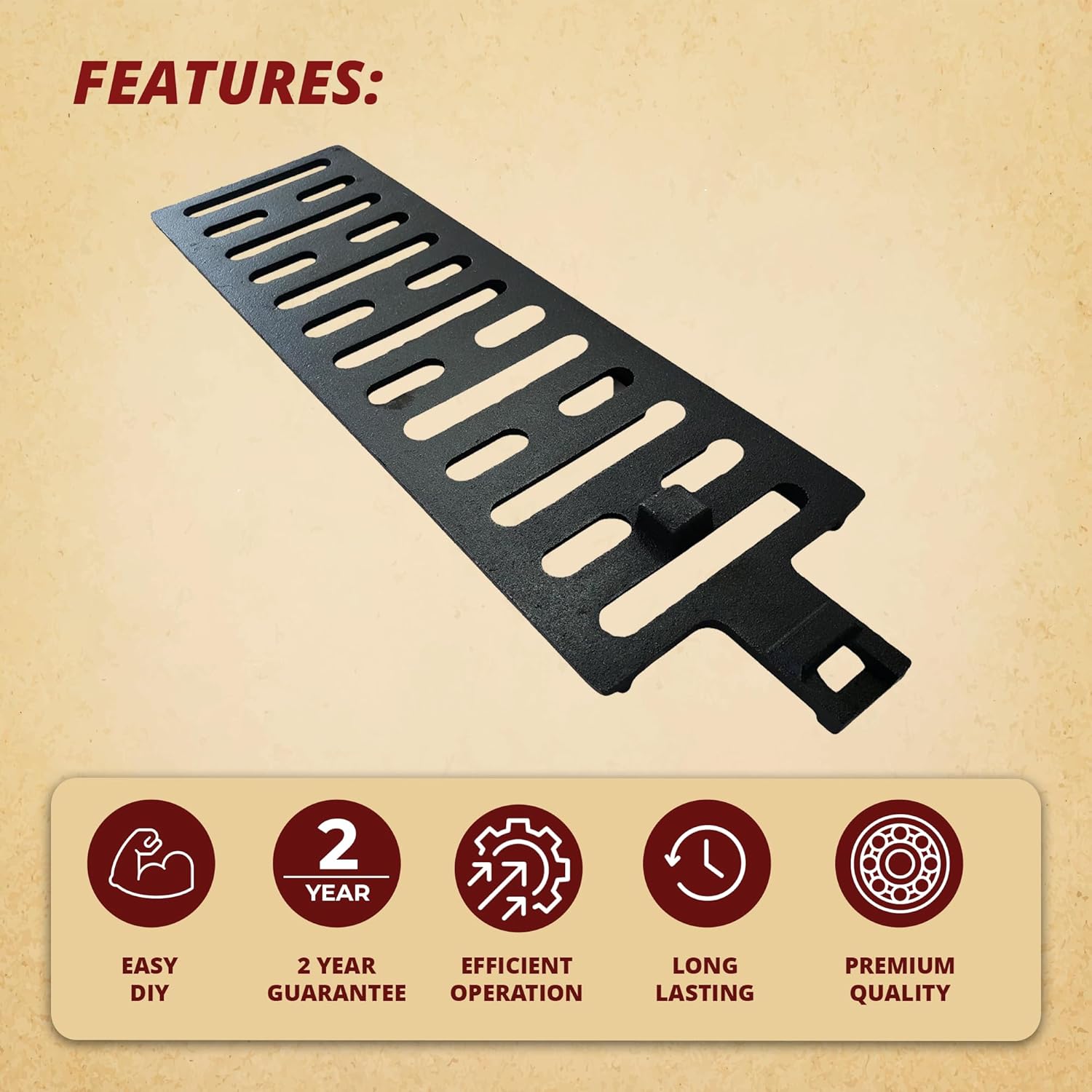 Pellethead US Stove Replacement, Fits USStove Models B2350 Wonderluxe 2607 Coal 2627 Coal 2727 & Vogelzang VG900, Coal Grate 40101