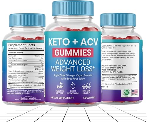 Miniatura 5 de Paquete de 1 gomitas Keto ACV para pérdida de peso avanzada*, gomitas Keto ACV de vinagre de sidra de manzana para perder peso (60 ositos de gomita