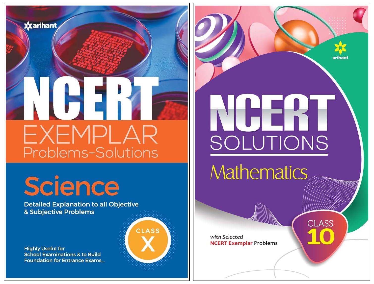 Arihant NCERT Solutions Mathematics for Class 10th & Arihant NCERT Exemplar Problems Solutions Science class 10th Product Bundle