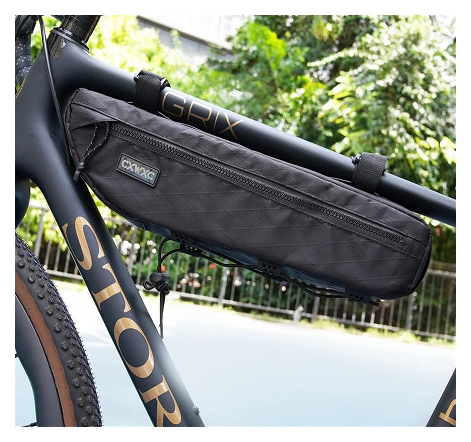 Borsa for telaio triangolare for bicicletta di grande capacità da 1 pezzo da 2,4 litri