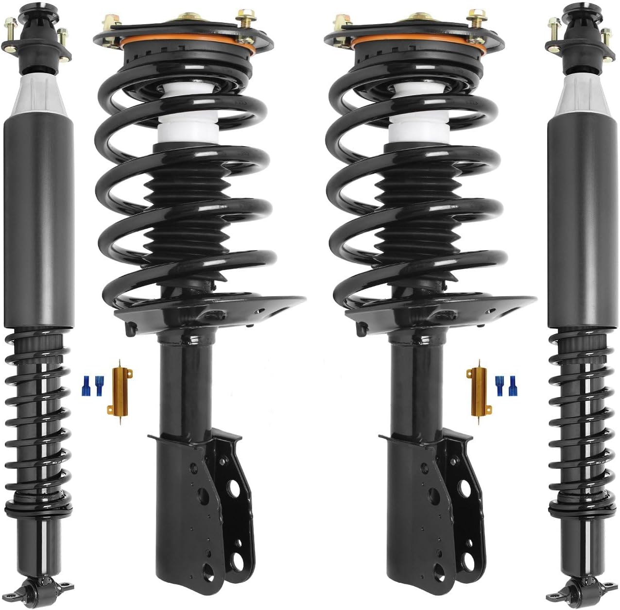 Front Quick Complete Strut Assemblies & Rear Air to Coil Spring Conversion Kit Replacement for 2000-2005 Buick LeSabre Set of 4)