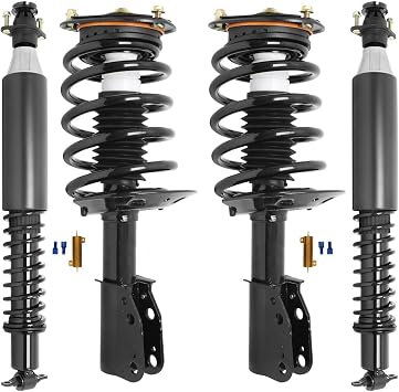 Front Quick Complete Strut Assemblies & Rear Air to Coil Spring Conversion Kit Replacement for 2000-2005 Buick LeSabre Set of 4