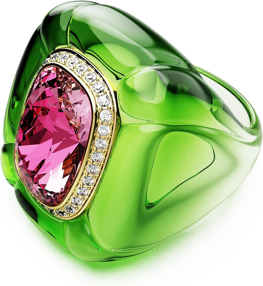 Swarovski Dulcis グリーンリング ピンククリスタル 58サイズ Amazon.com: Swarovski Dulcis Cocktail Ring, Cushion Cut
