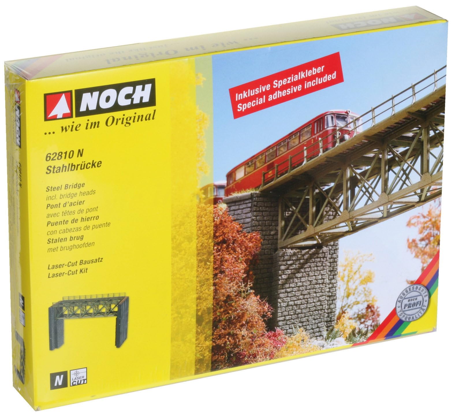 Noch - 62810 - Modélisme Ferroviaire - Pont D'Acier - Kit Découpé Au Laser - 10,2 Cm
