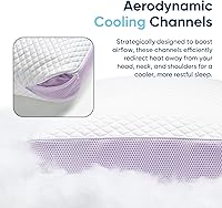 Vista 6 de Vesta PurpleZen Eco-Luxe Almohada de Plumón, Almohada de Soporte, Adaptable y Suave para Personas que Duermen Boca Arriba, Boca Abajo o de Lado