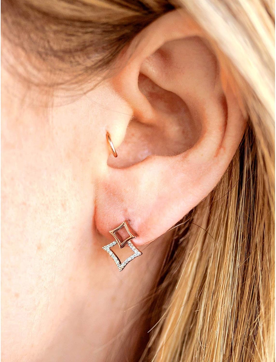 Kobelli Diamond Kite Earrings 10k Gold
