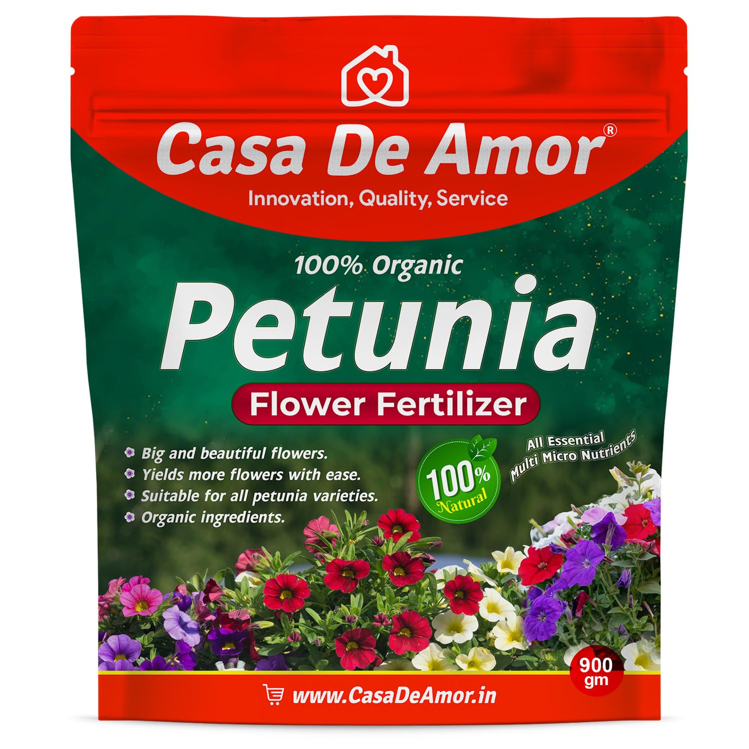 Casa De Amor Organic Petunia Flower Plant Food for Lush Blooms and Vibrant Colors (900 gm) (B0CQ8LYZTB) Amazon Price History, Amazon Price Tracker
